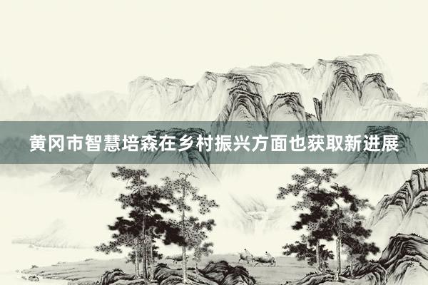 黄冈市智慧培森在乡村振兴方面也获取新进展